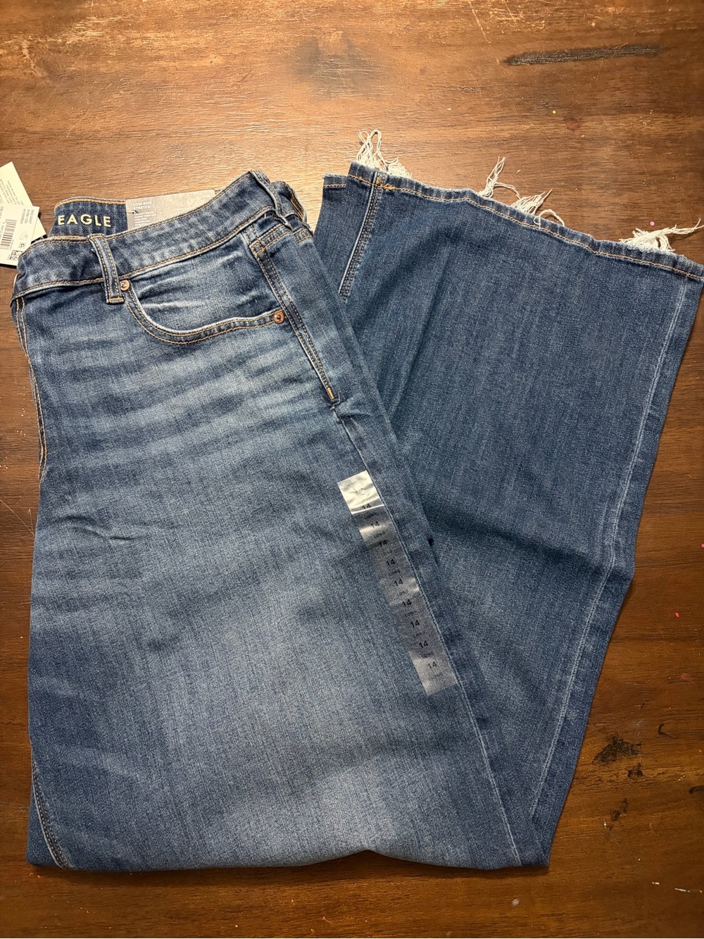 American Eagle Women's Dreamy Drape Baggy Wide Leg Low-Rise Size 14 Long NWT